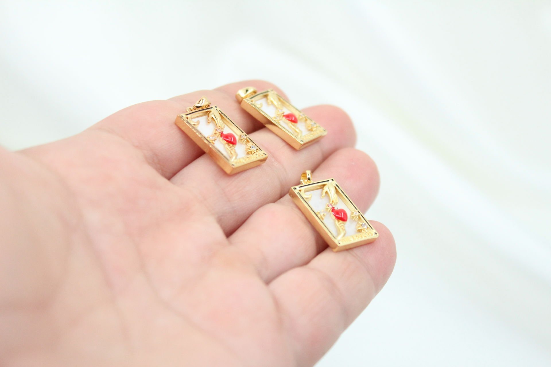 İthal Tarot Kolye Ucu Altın(The Lovers)