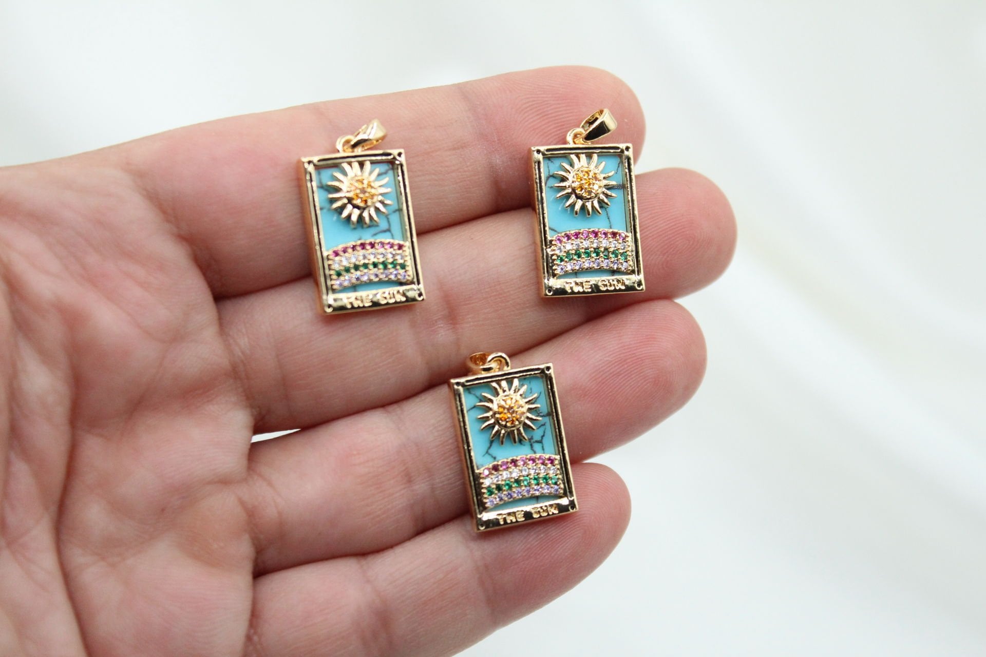 İthal Tarot Kolye Ucu Altın(The Sun)