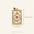 İthal Tarot Kolye Ucu Altın(The Wheel)