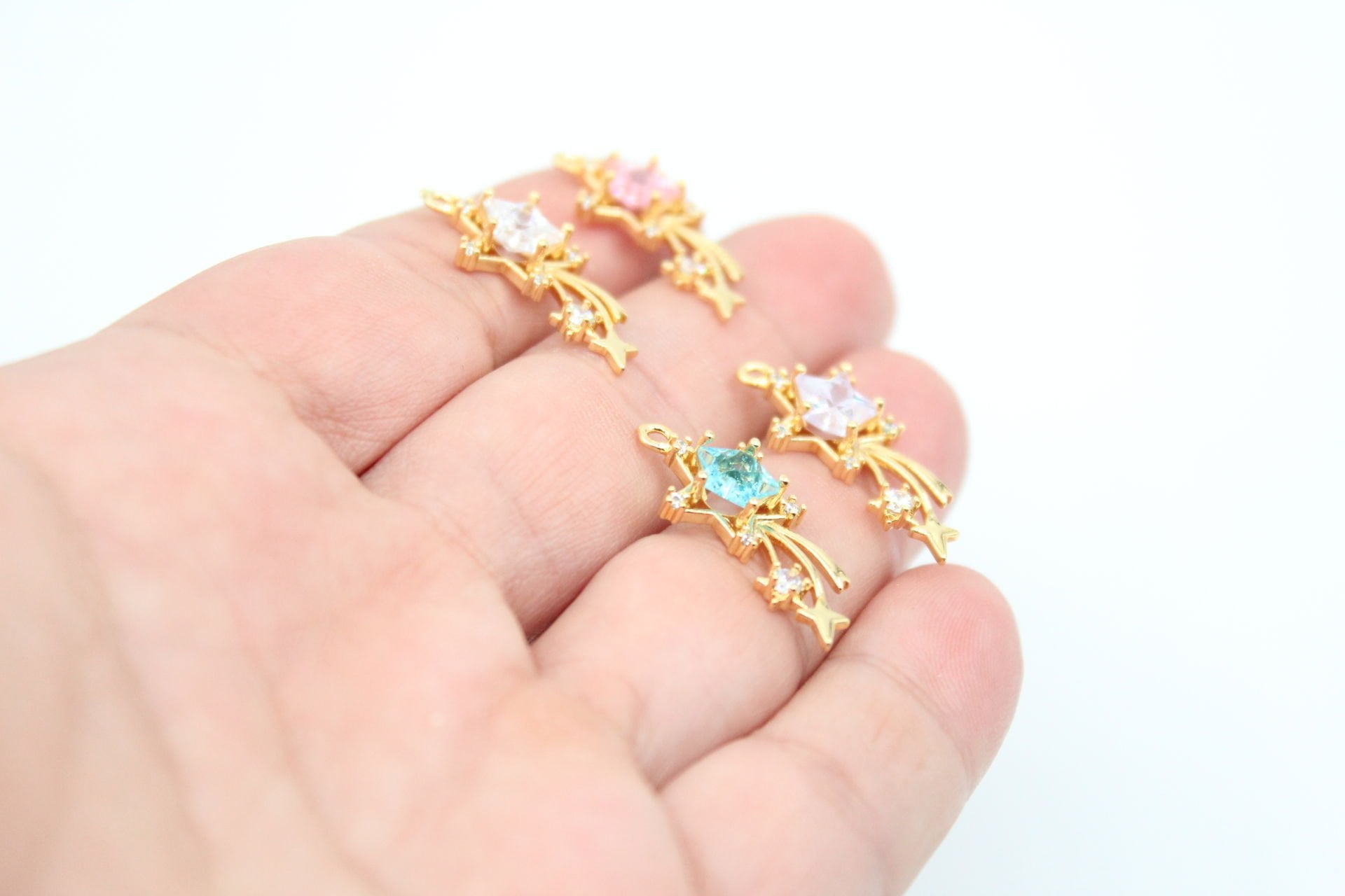 Altın Kaplama Zirkonlu Kuyruklu Yıldız