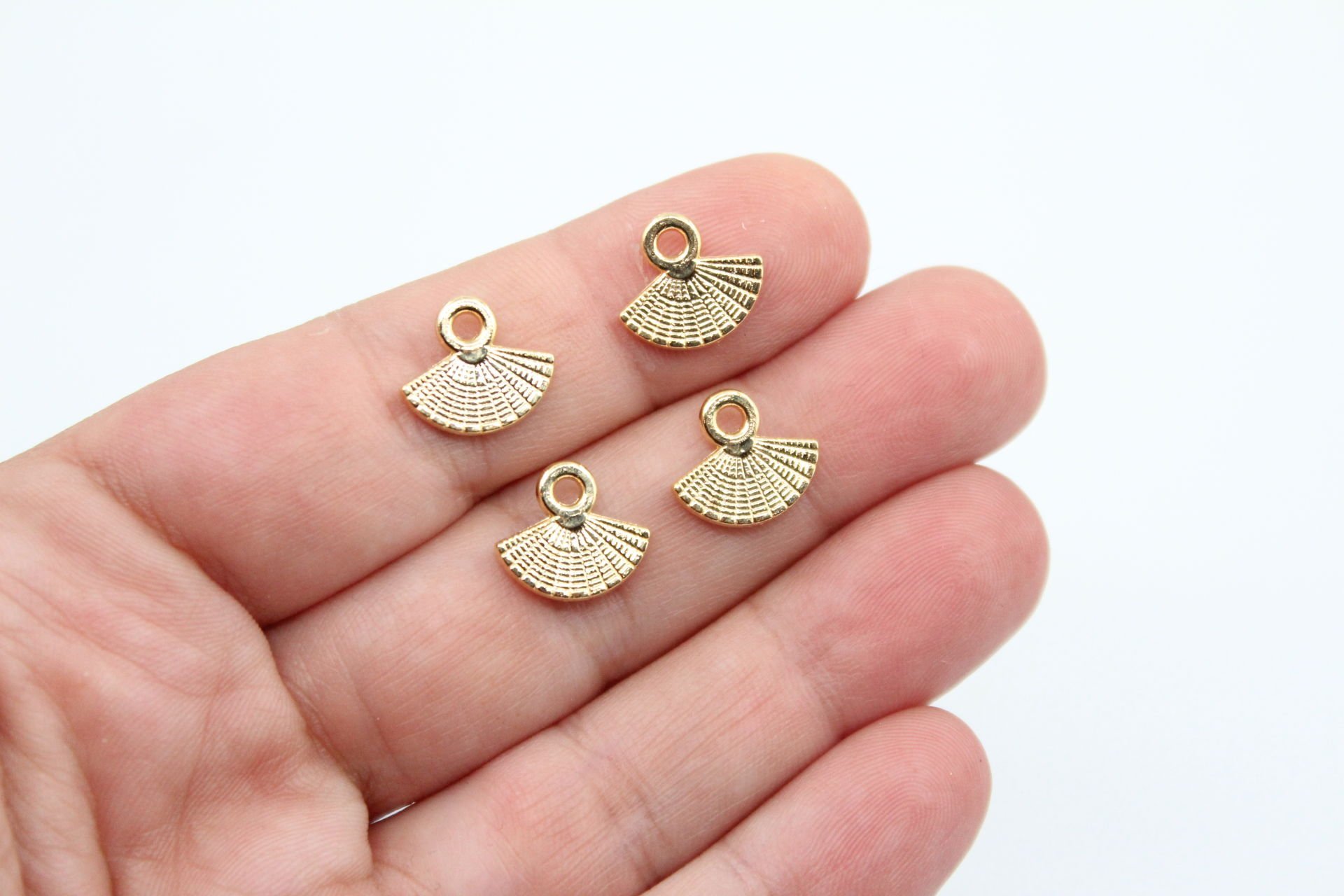 Altın Kaplama Döküm Küçük Yelpaze