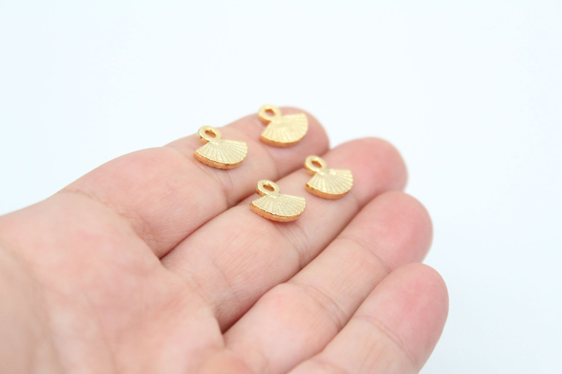 Altın Kaplama Döküm Küçük Yelpaze