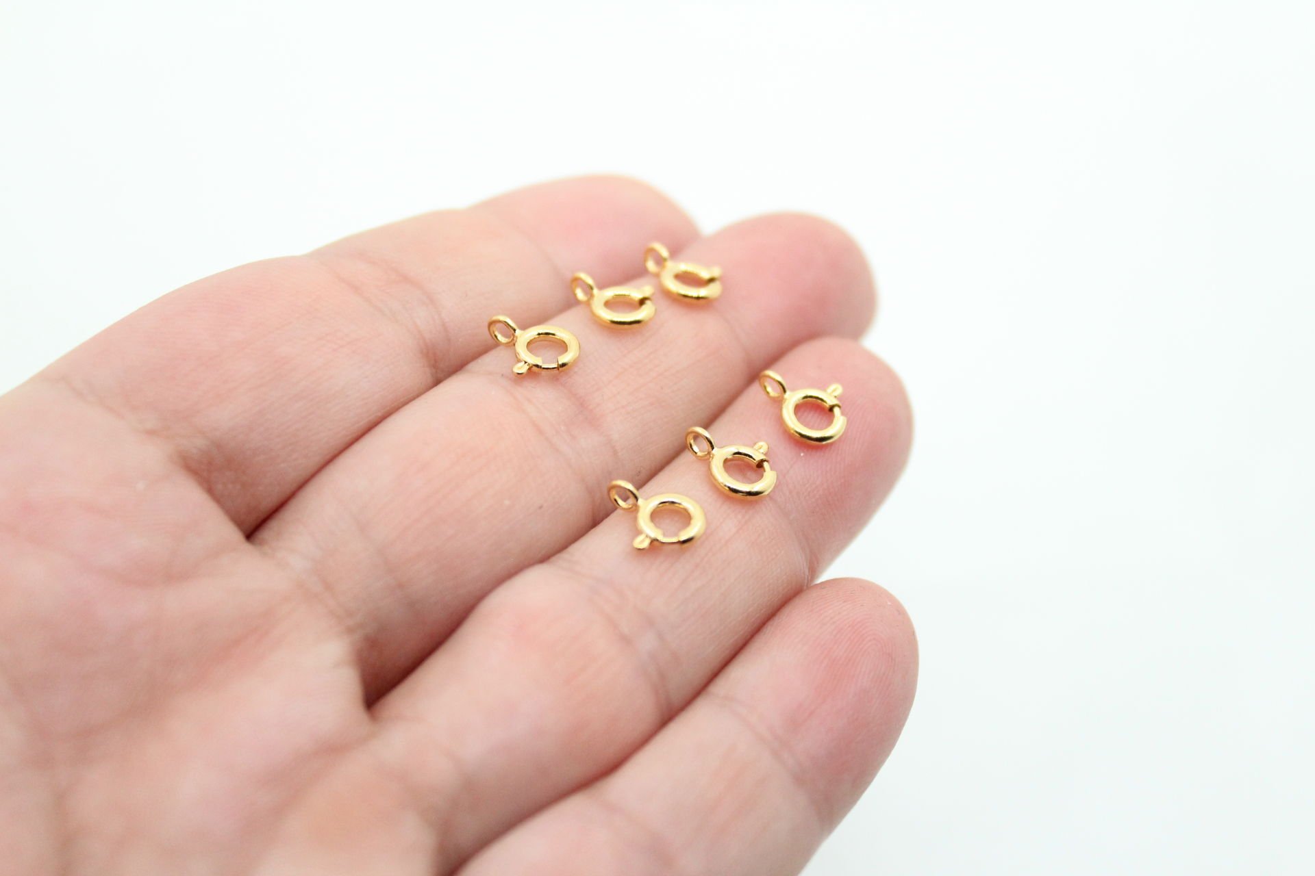 Altın Kaplama Küçük Yuvarlak Kilit 5mm