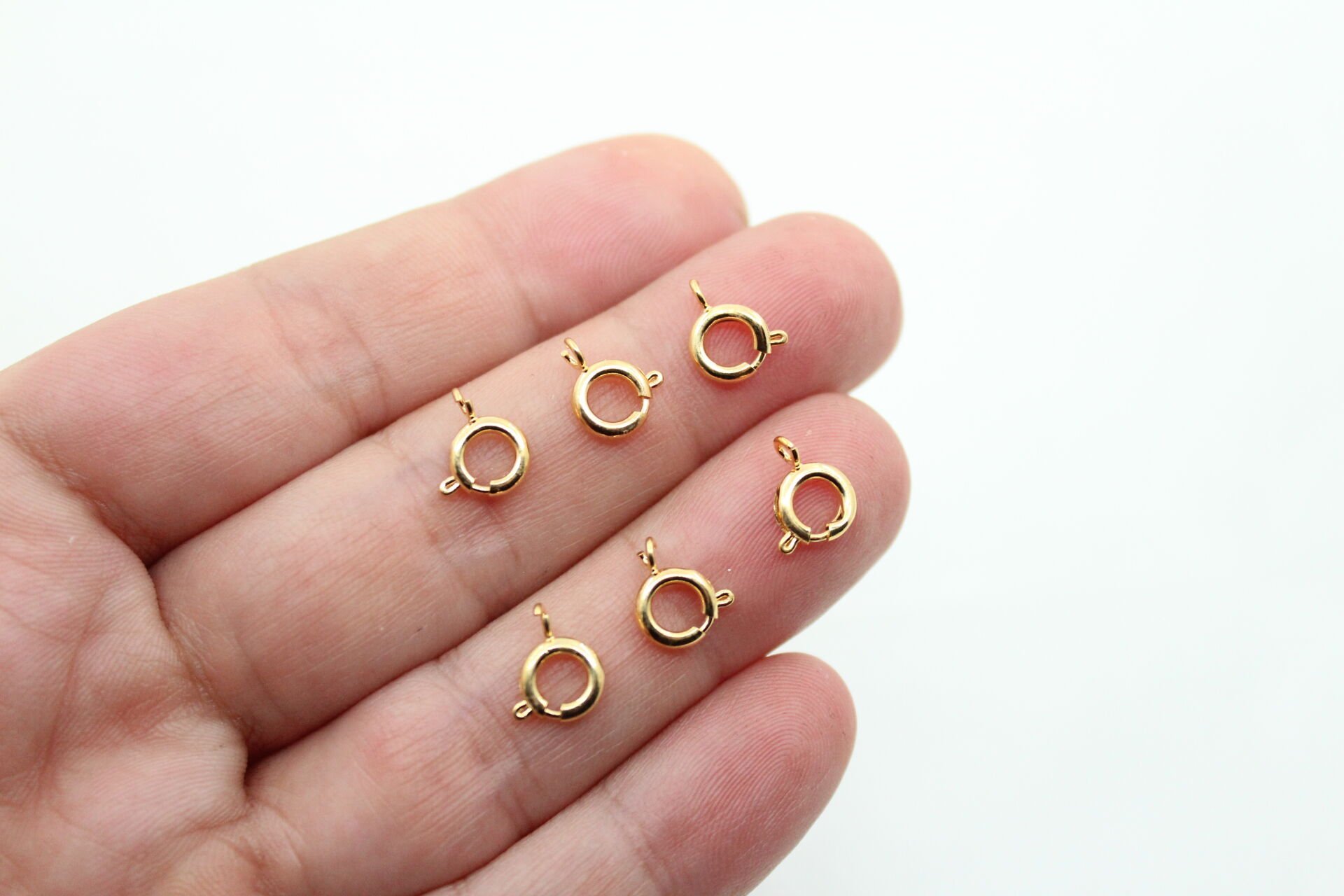 Altın Kaplama Orta Yuvarlak Kilit 6mm