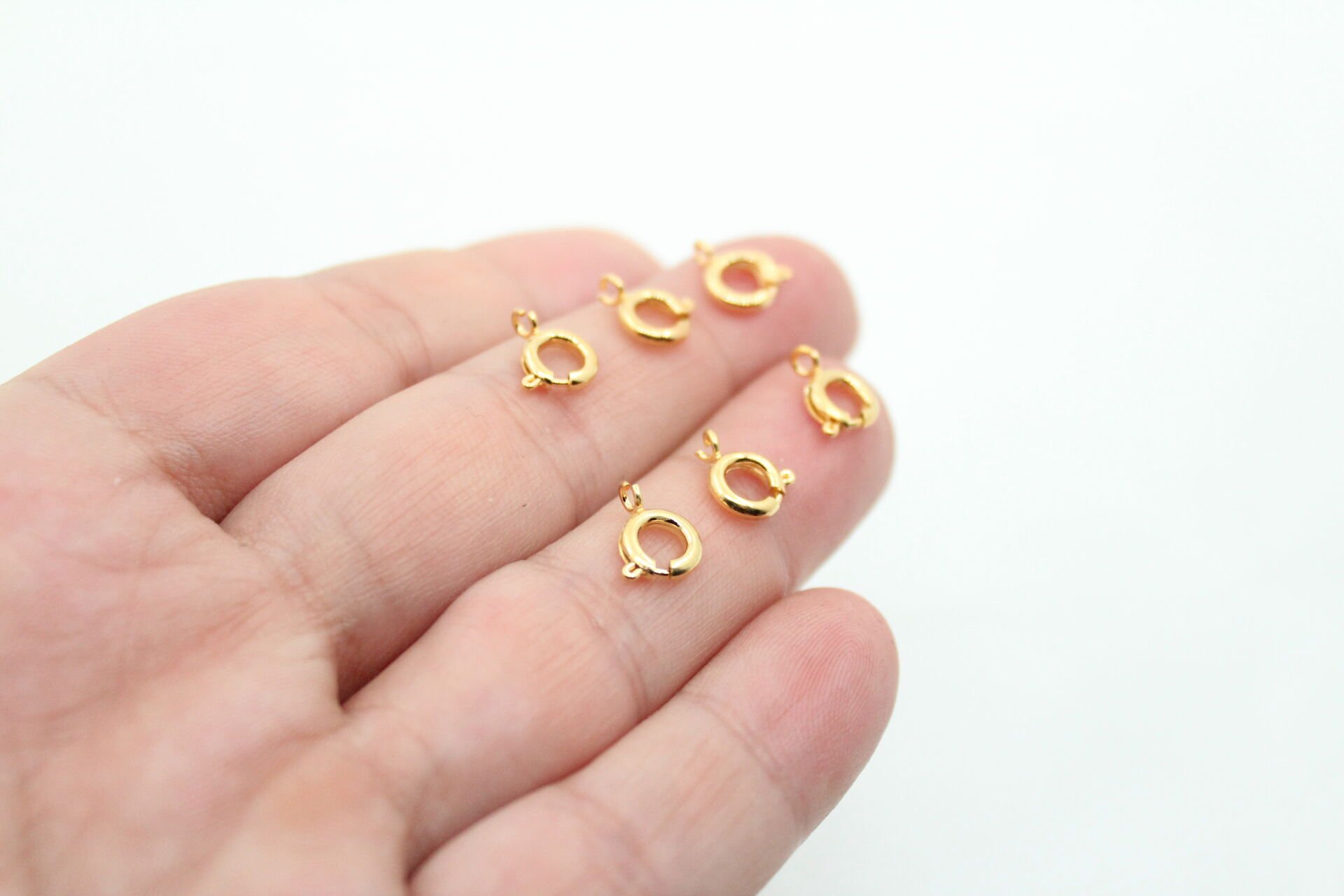 Altın Kaplama Orta Yuvarlak Kilit 6mm