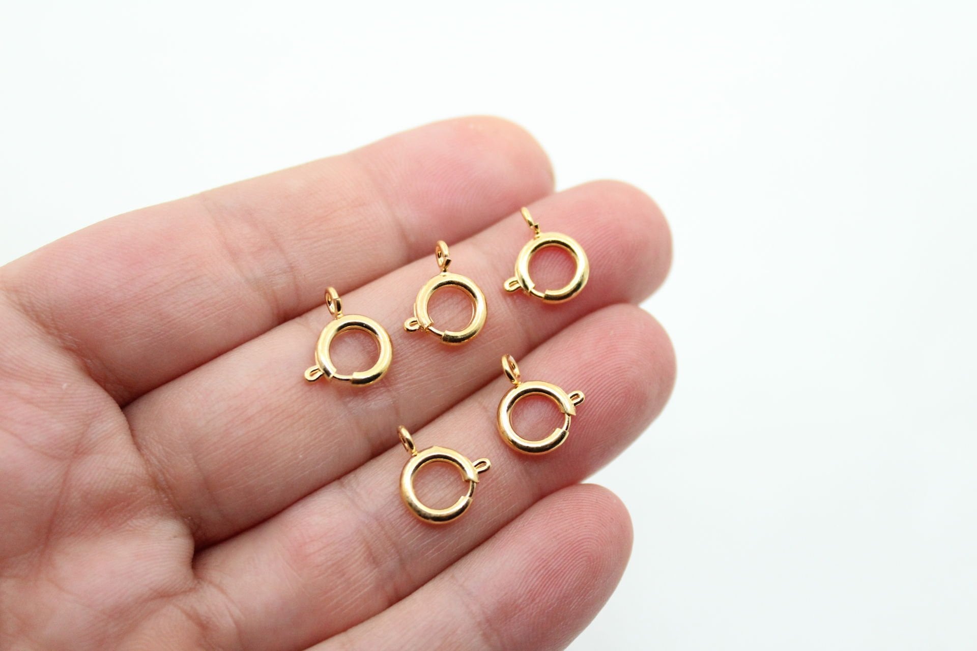 Altın Kaplama Büyük Yuvarlak Kilit 8mm