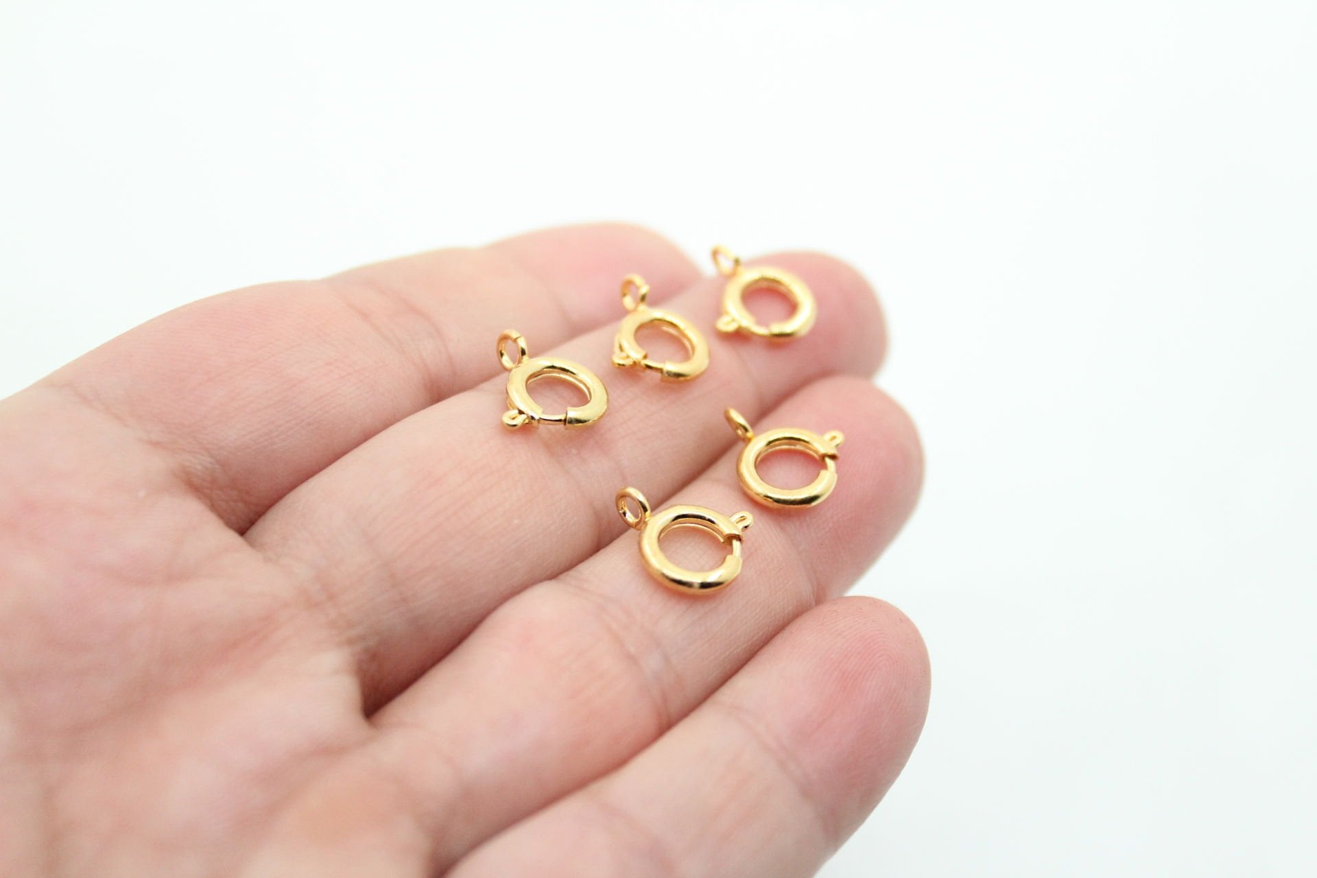 Altın Kaplama Büyük Yuvarlak Kilit 8mm