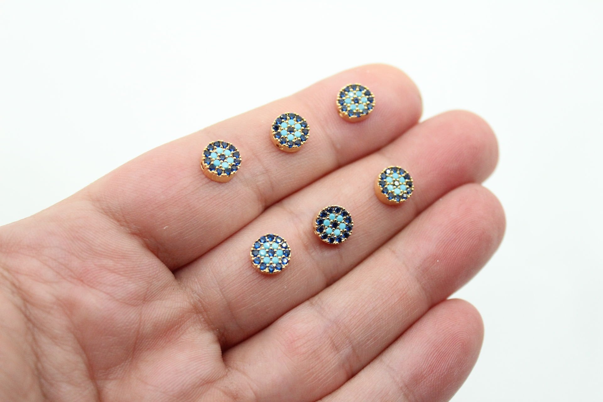 Altın Kaplama Zirkonlu Yuvarlak Ara Aparat