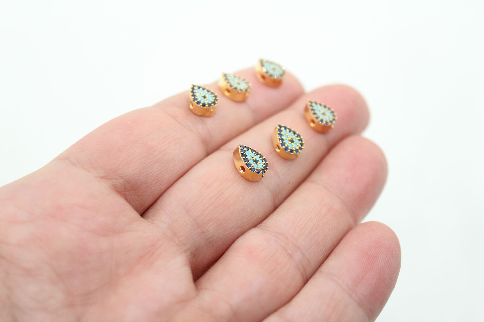 Altın Kaplama Zirkonlu Damla Ara Aparat