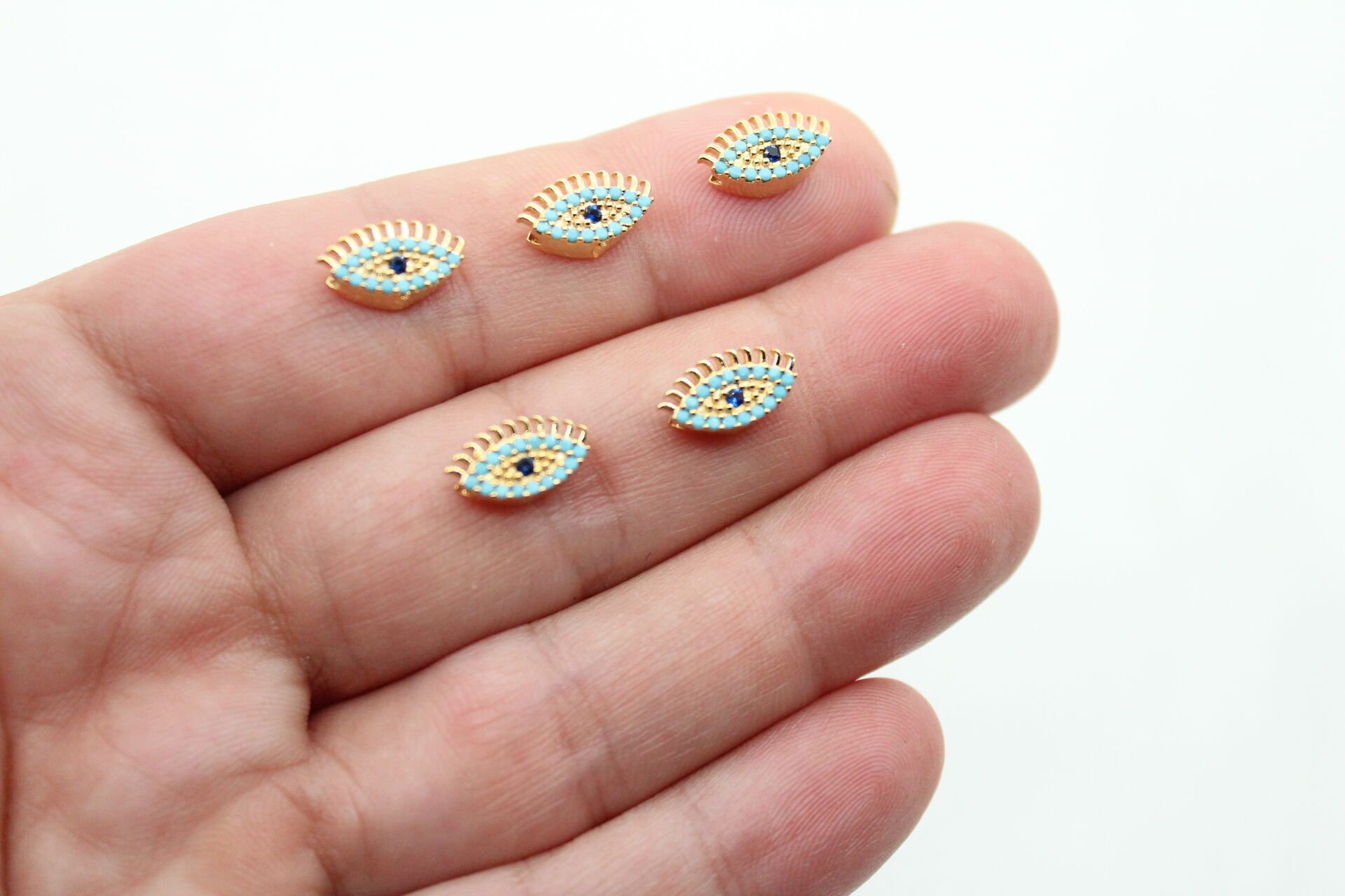 Altın Kaplama Zirkonlu Göz Ara Aparat