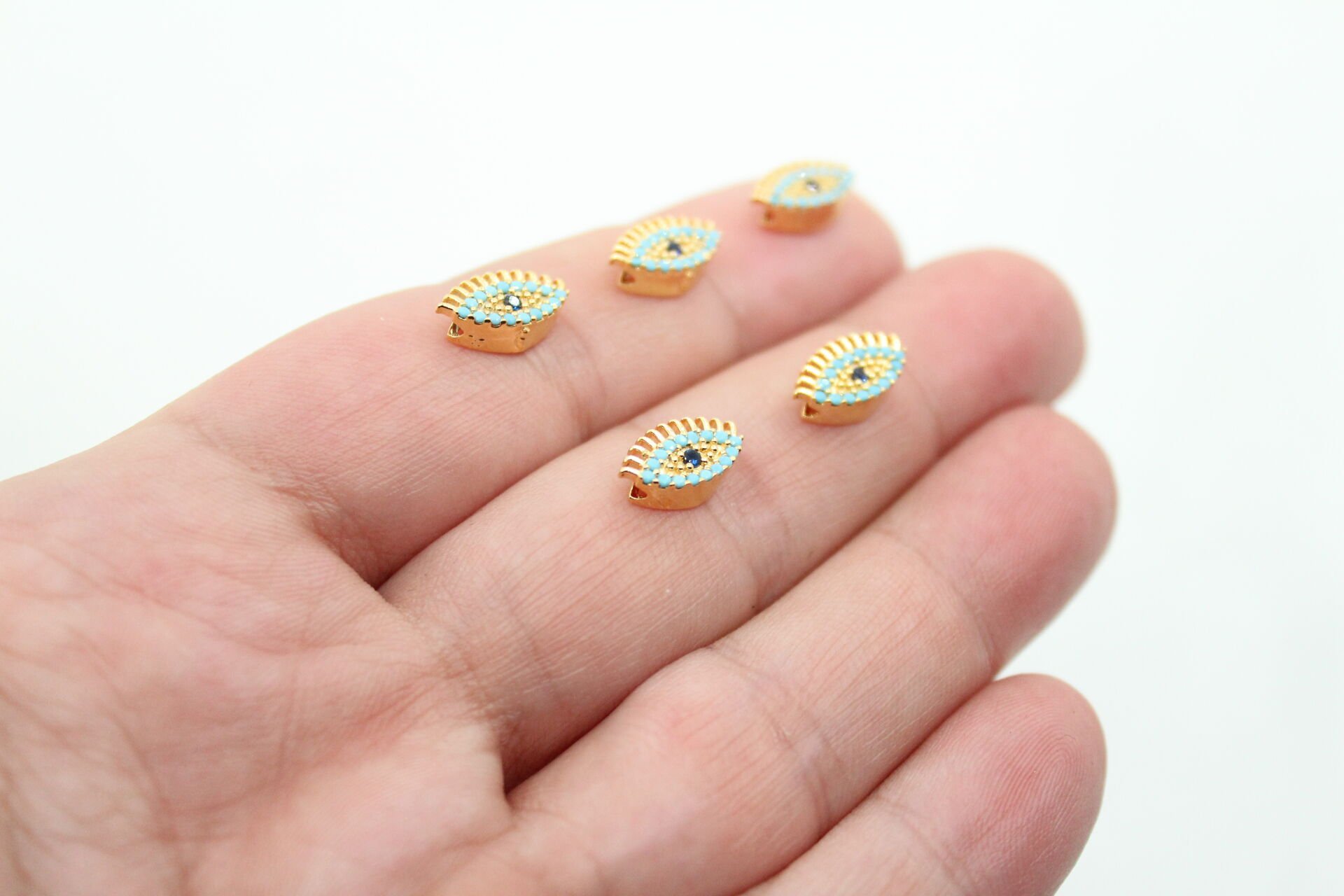 Altın Kaplama Zirkonlu Göz Ara Aparat