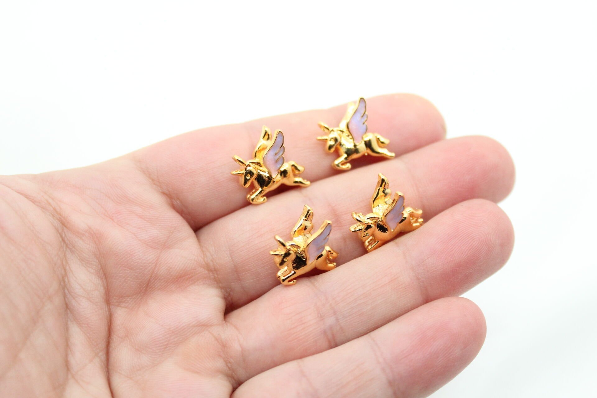 Altın Kaplama Lila Pembe Unicorn