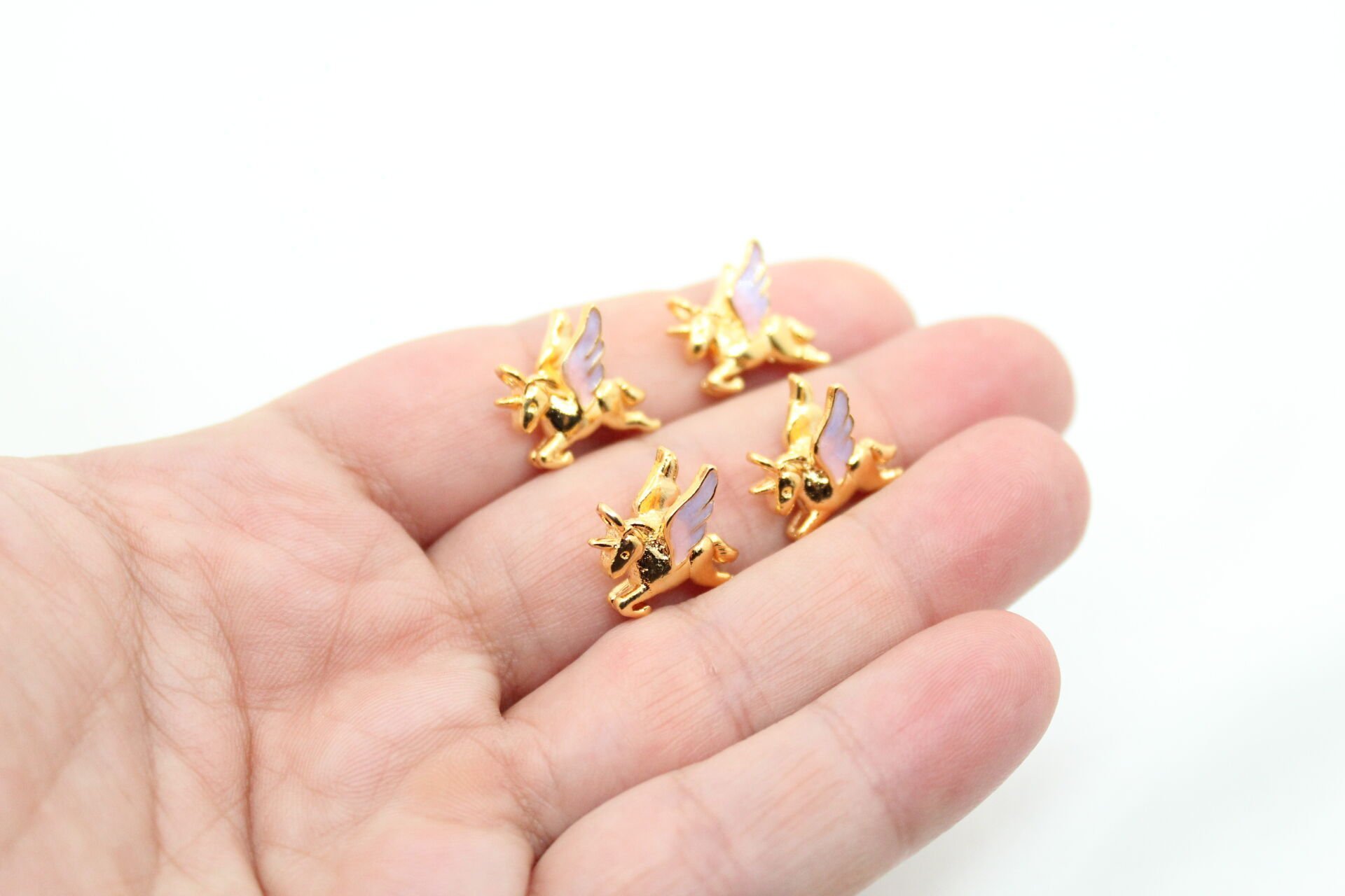 Altın Kaplama Lila Pembe Unicorn