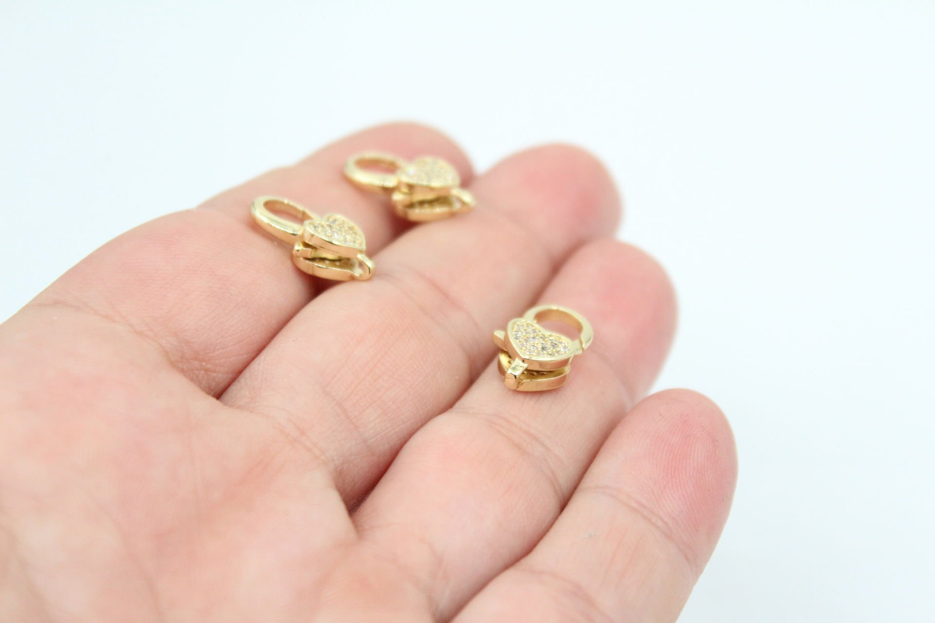 İthal Kalpli Zirkonlu Papağan Kilit