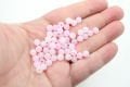 6mm Plastik Pembe-Beyaz Boncuk