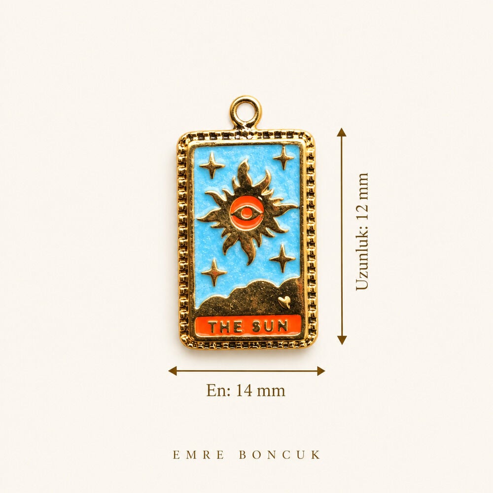 Altın Kaplama Renkli The Sun Tarot
