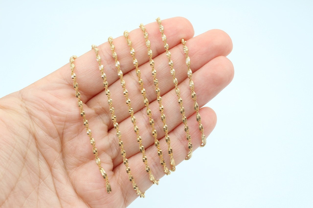 Altın Kap. Burgulu Zincir 1mt