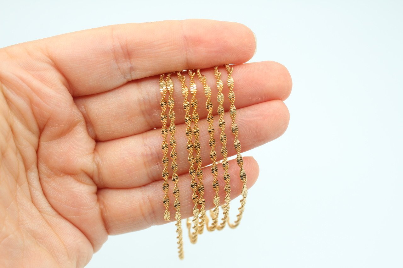 Altın Kap. Burgulu Zincir 1mt