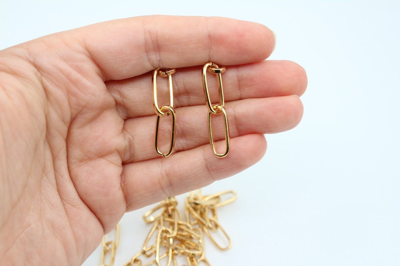 Altın Kap Orta Boy Ataç Zincir 1mt