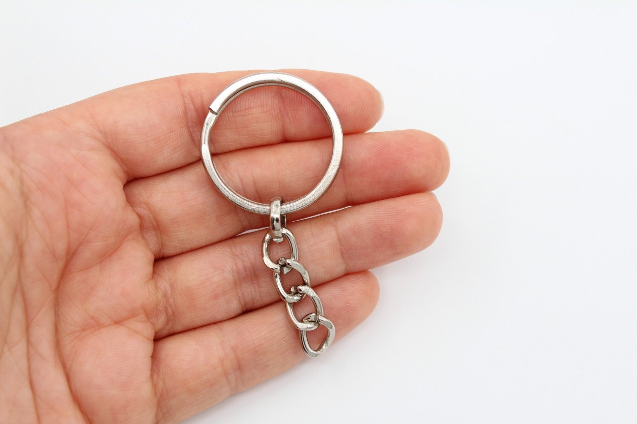 Rodyum Kap. Anahtarlık Halkası