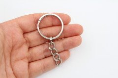 Rodyum Kap. Anahtarlık Halkası