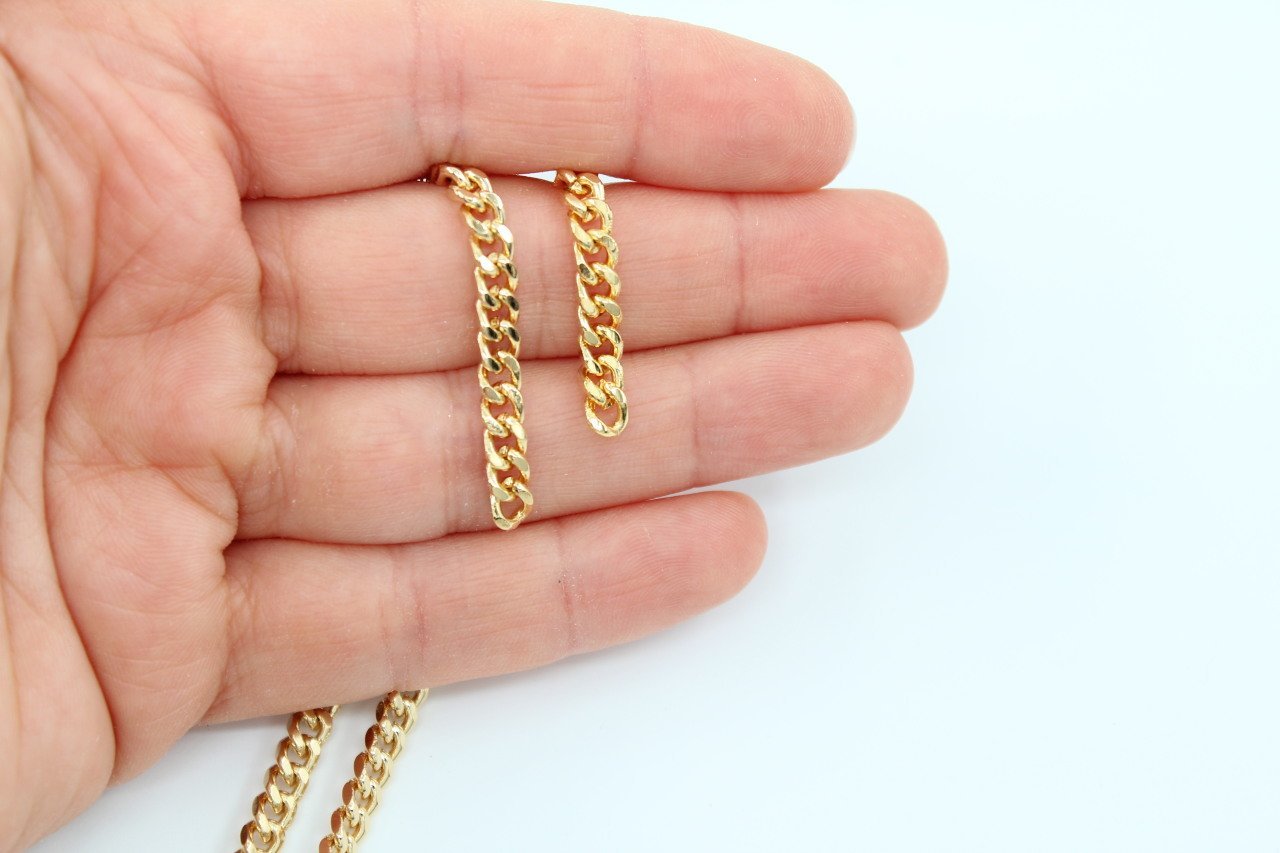 Altın Kap. 5x7 Traşlı Zincir 1mt