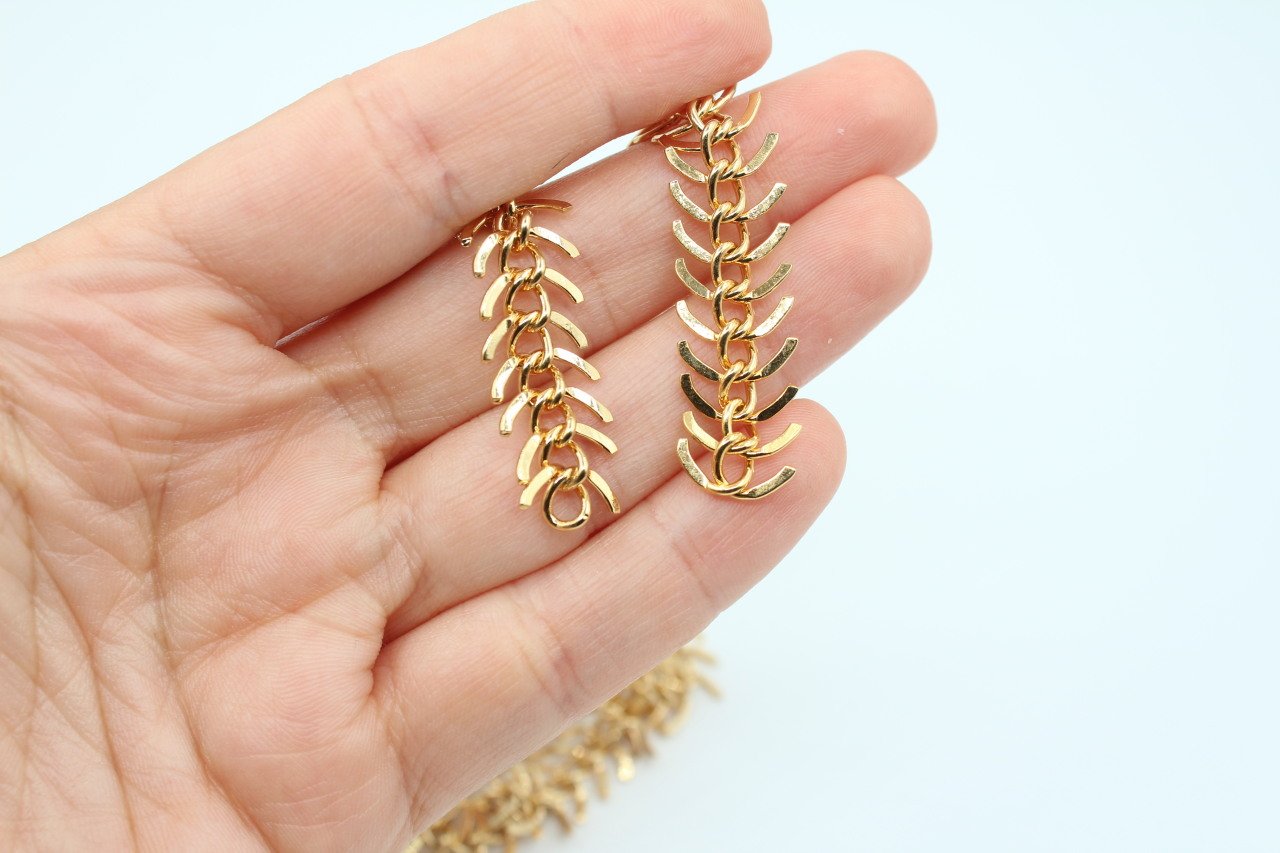 Altın Kap. Balık Sırtı Zincir 1mt