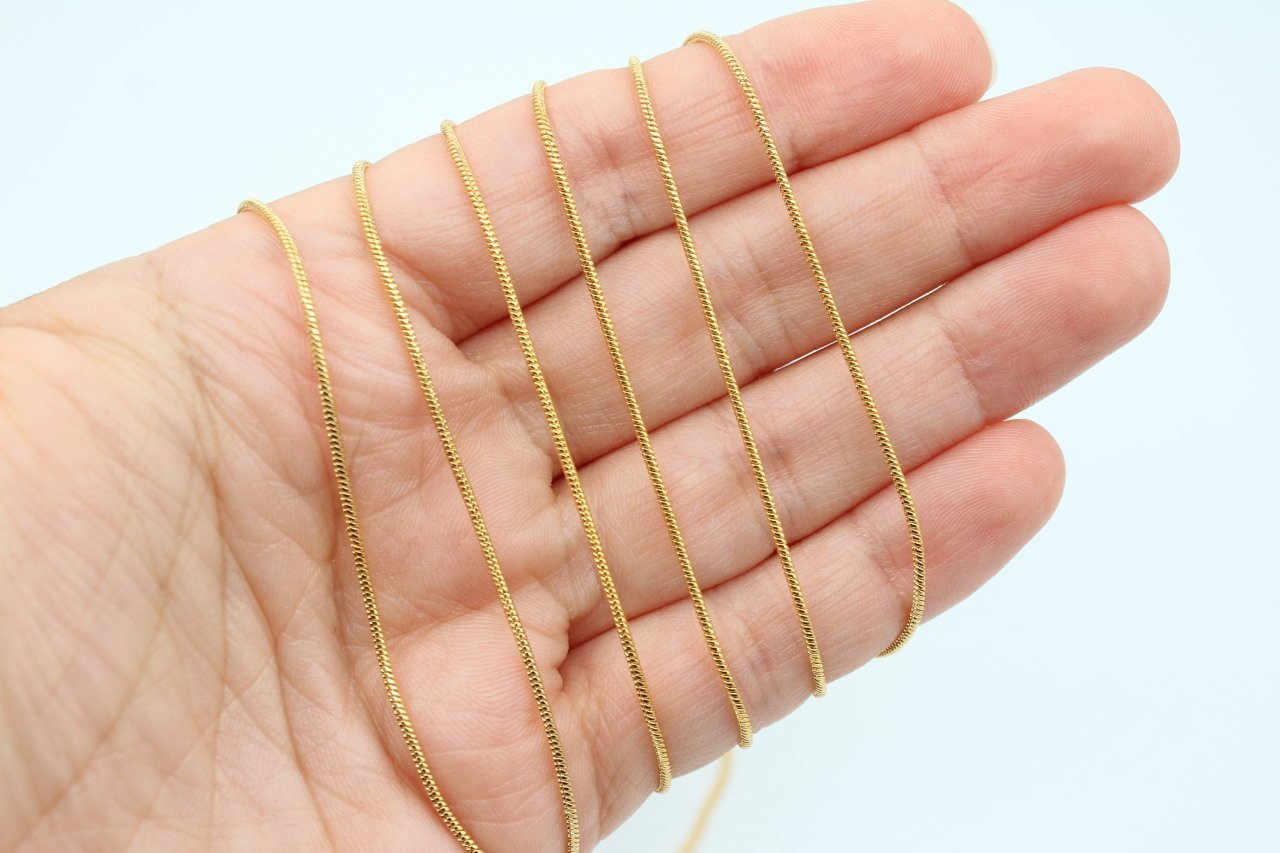 Altın Kap. Yılan Zincir 1mt