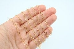 Altın Kap. Kalpli Zincir 1mt