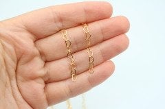 Altın Kap. Kalpli Zincir 1mt