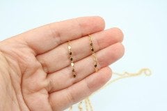 Altın Kap. Basık İnce Zincir 1mt