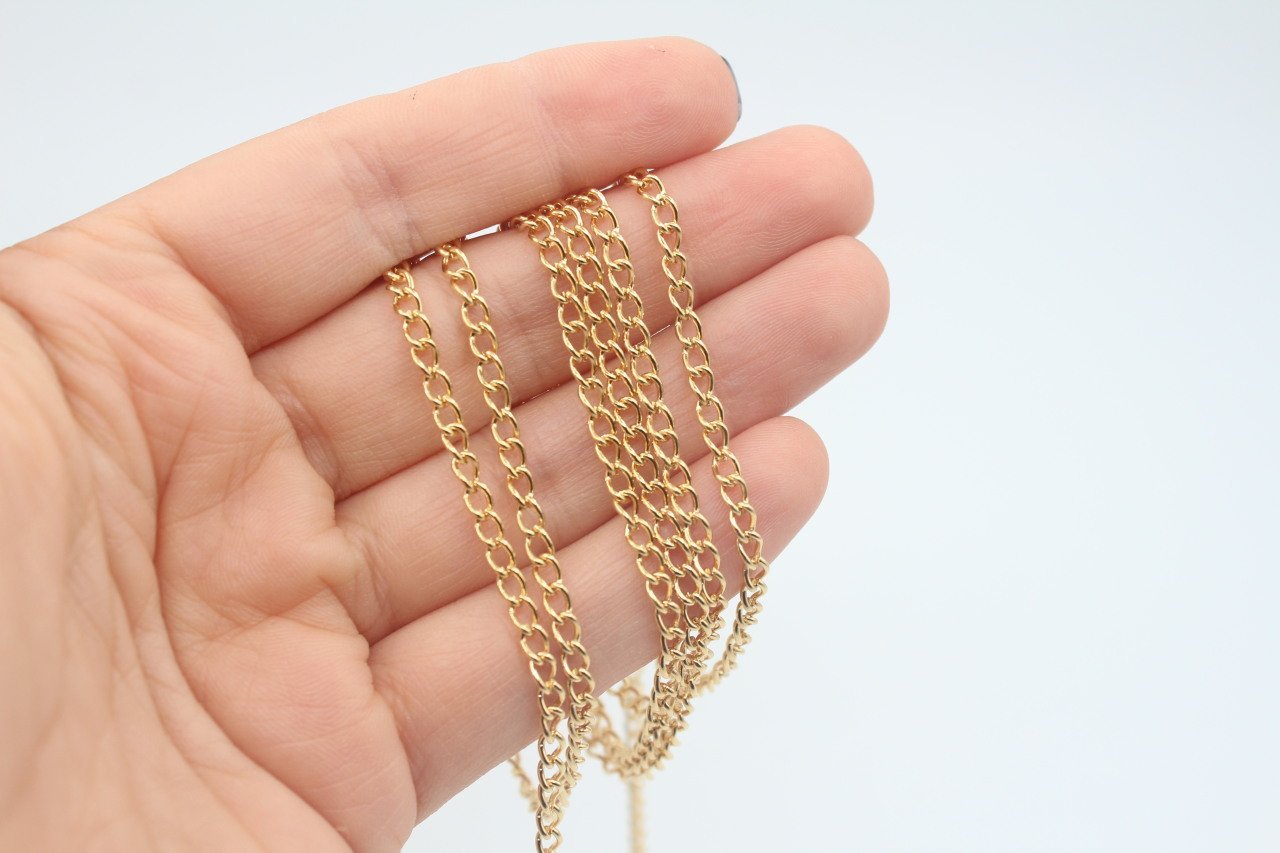 Altın Kap. Dar 0,8 Uzatma Zincir 1mt