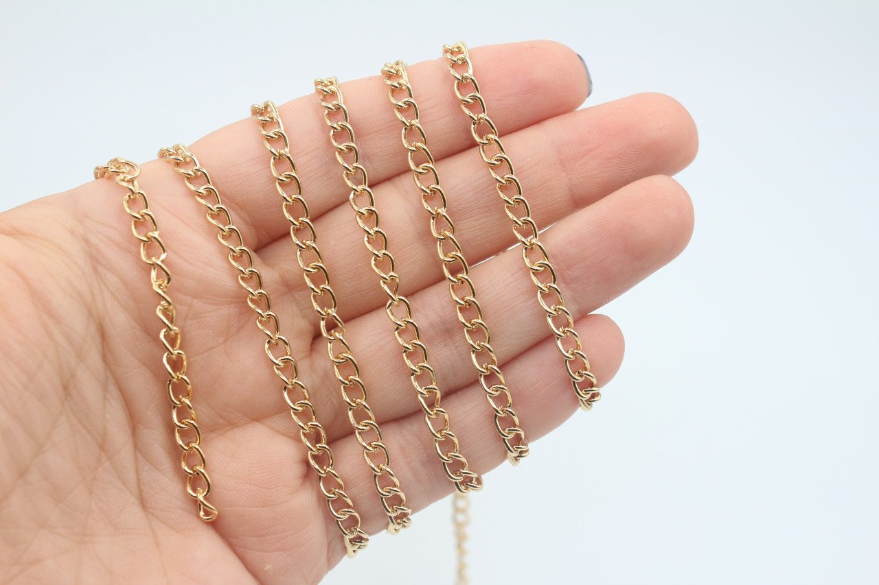 Altın Kap. Geniş 1,0 Uzatma Zincir 1mt