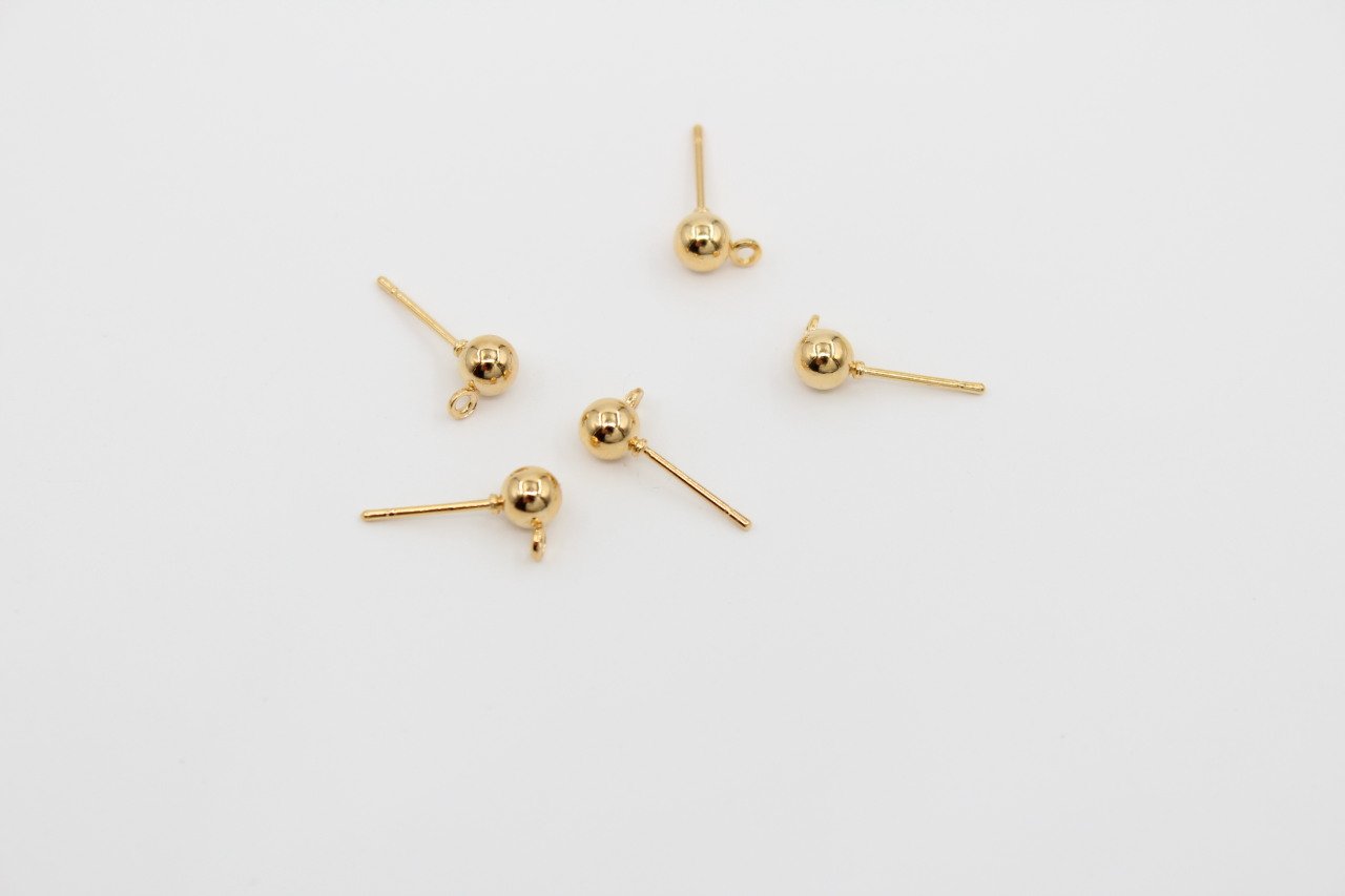 Altın Kap. 6mm Top Çivi Küpe