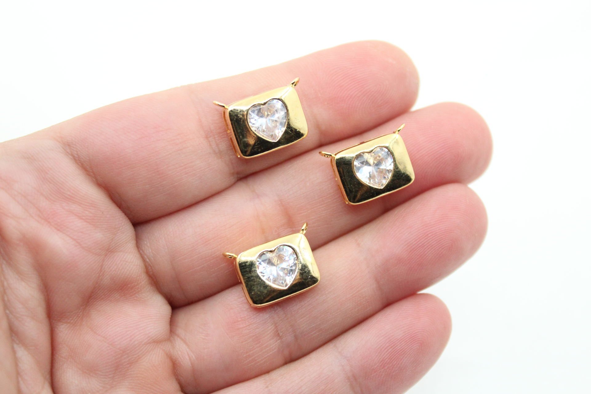 Altın Kaplama Çift Kulp Kalp