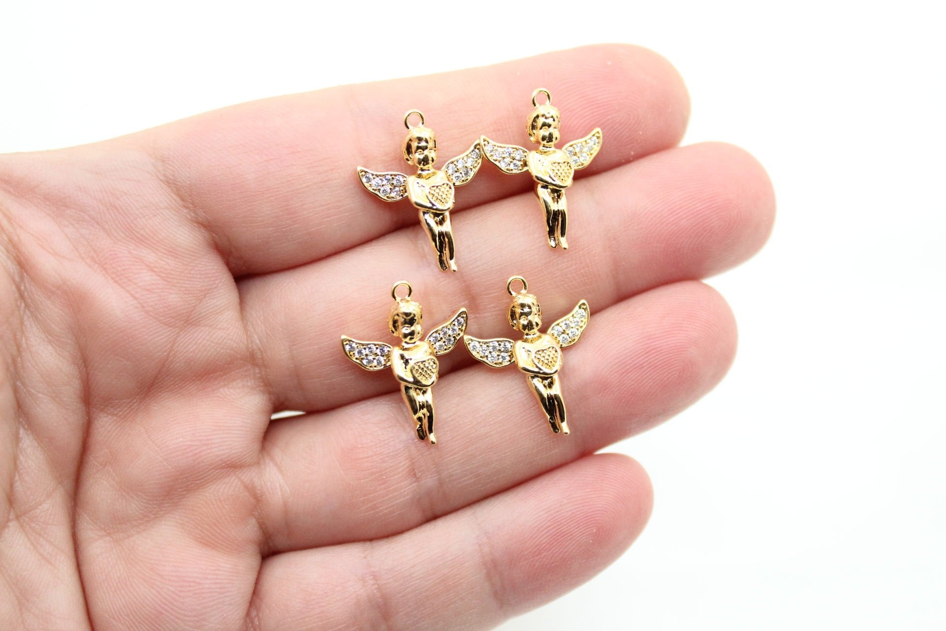 Altın Kaplama Kalpli Melek