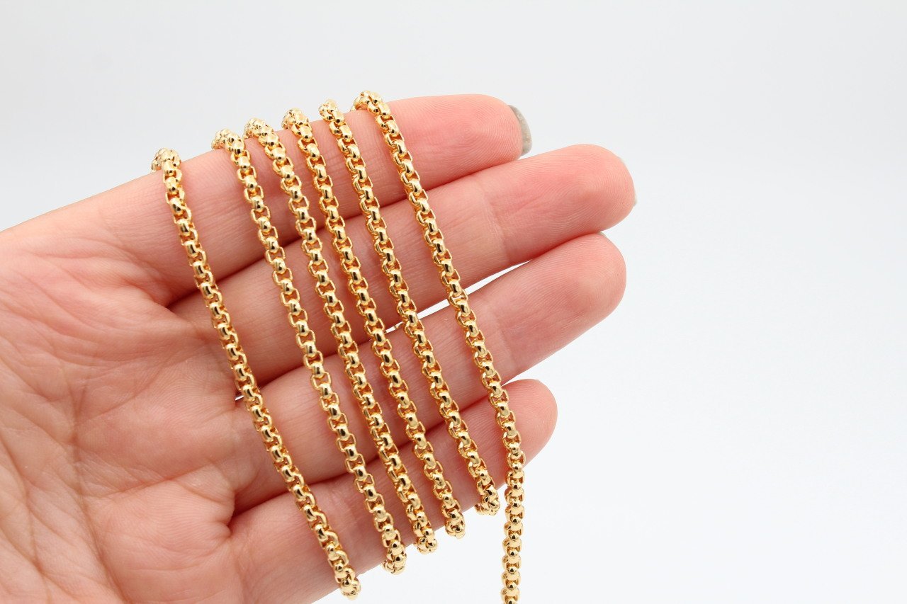 Altın Kap. 3mm Hasır Zincir 1mt