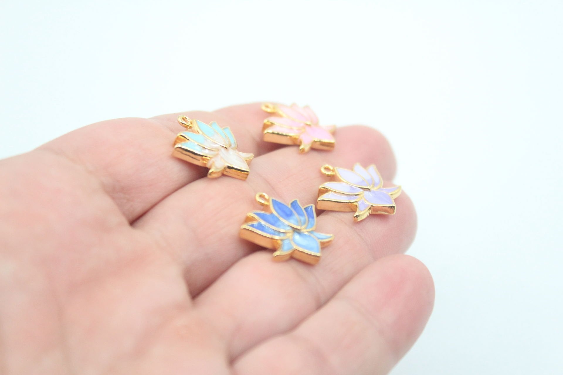 Altın Kaplama Mineli Lotus Çiçeği