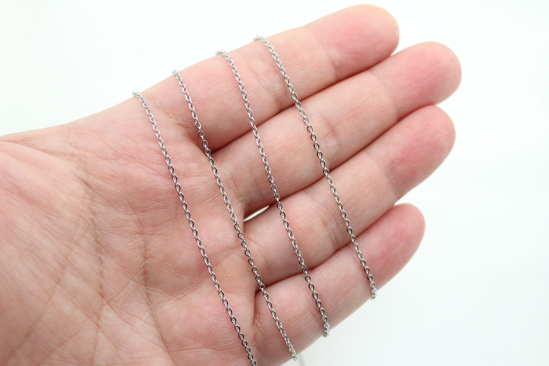 Çelik Gümüş İnce Zincir