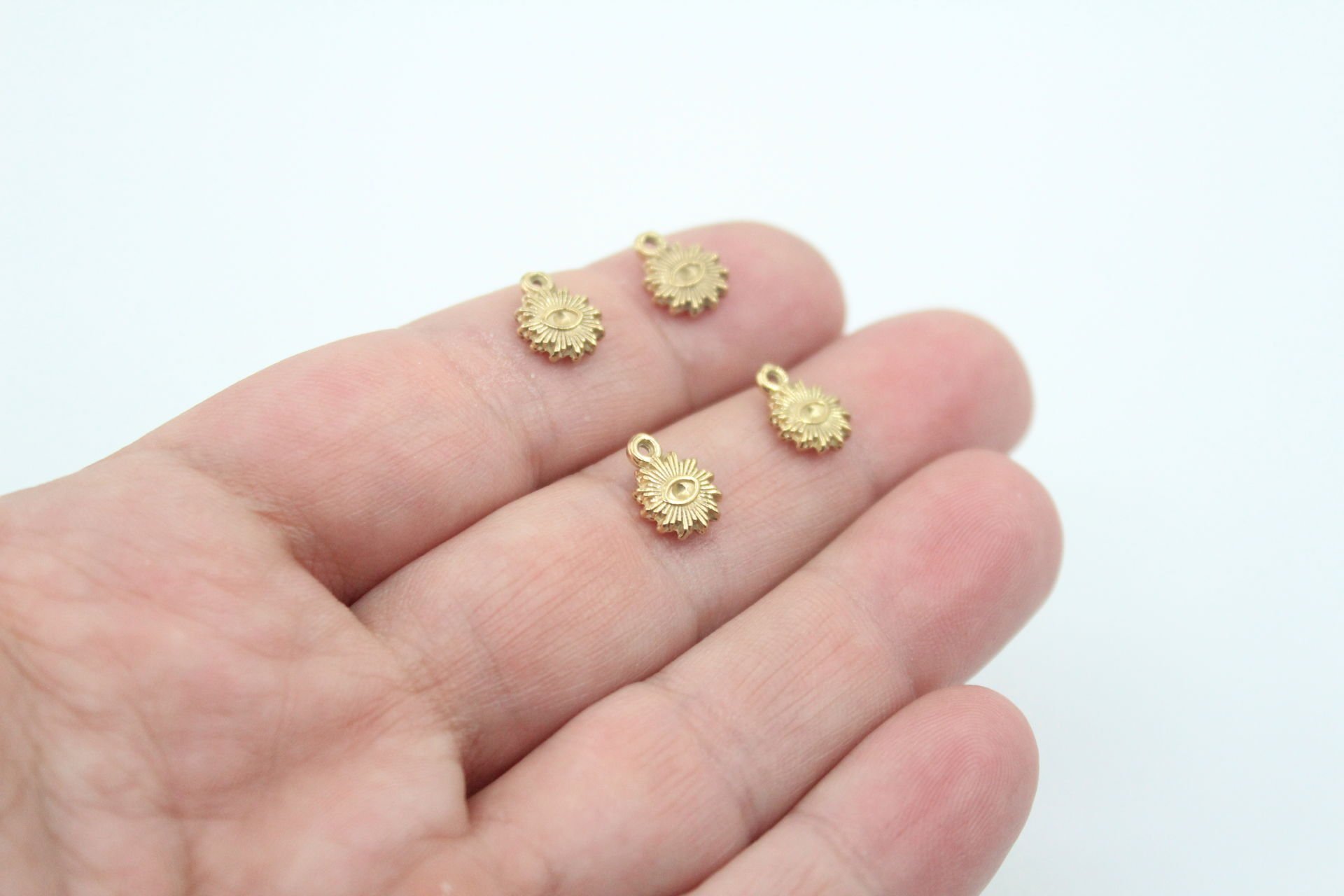 Küçük Yuvarlak Göz Çelik Kolye Ucu