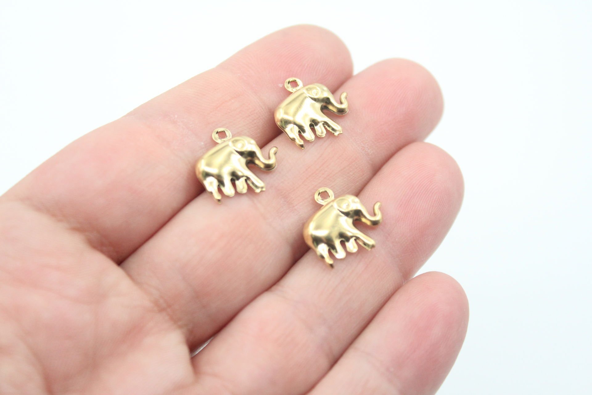 Fil Figürlü Çelik Kolye Ucu