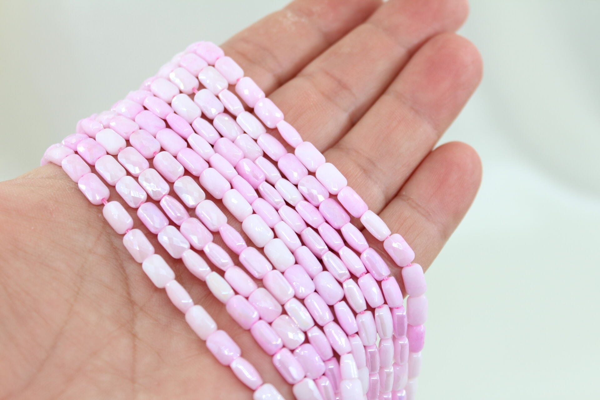 Pembe Dikdörtgen Seramik Kristal