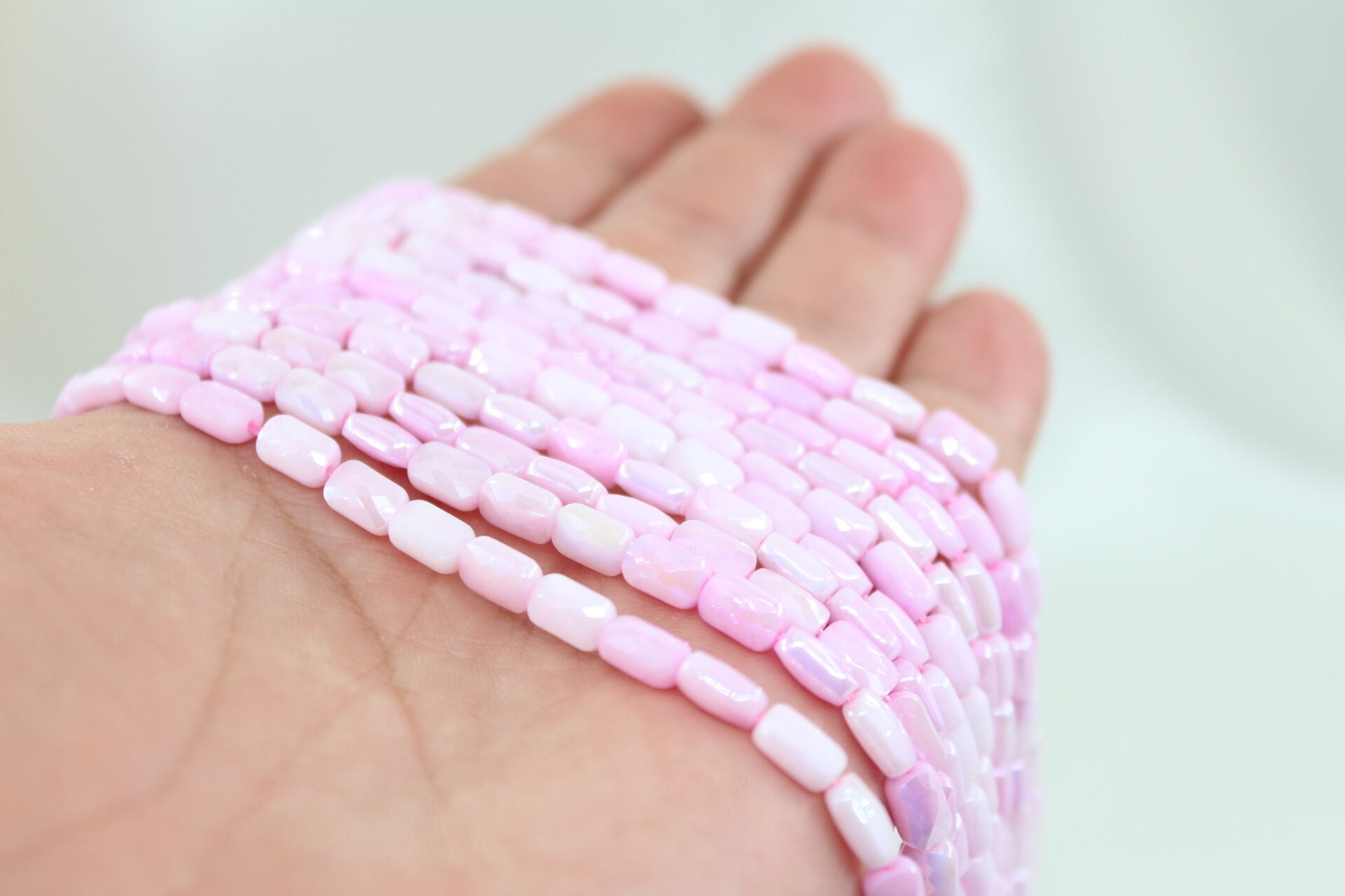 Pembe Dikdörtgen Seramik Kristal