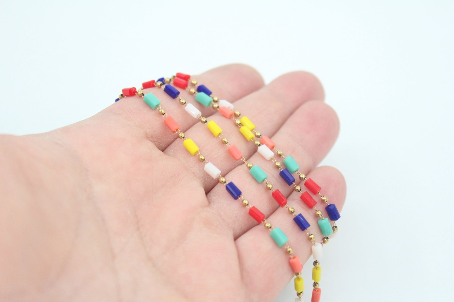 Baget Kristal Taşlı Çelik Zincir