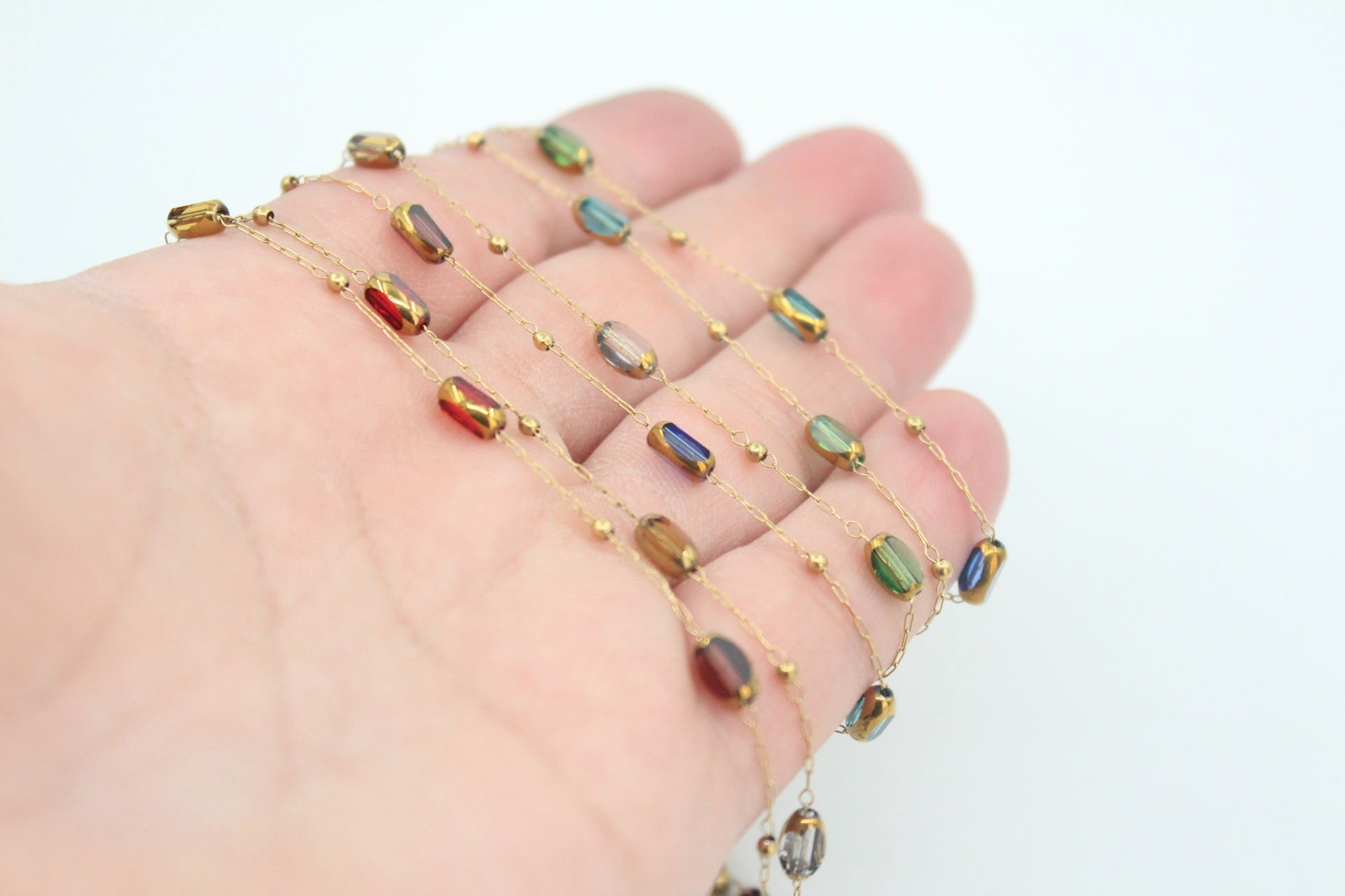 Arpa Kristalli Çelik Zincir