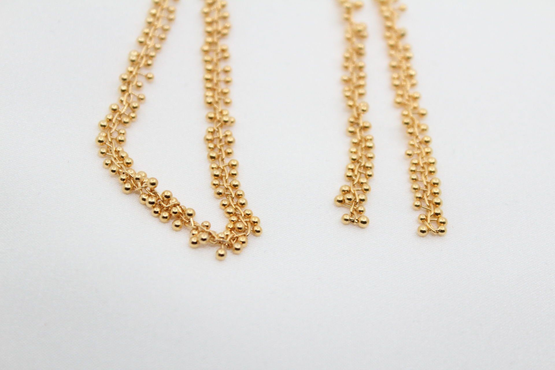 Altın Kaplama Küçük Topbaşlı Zincir