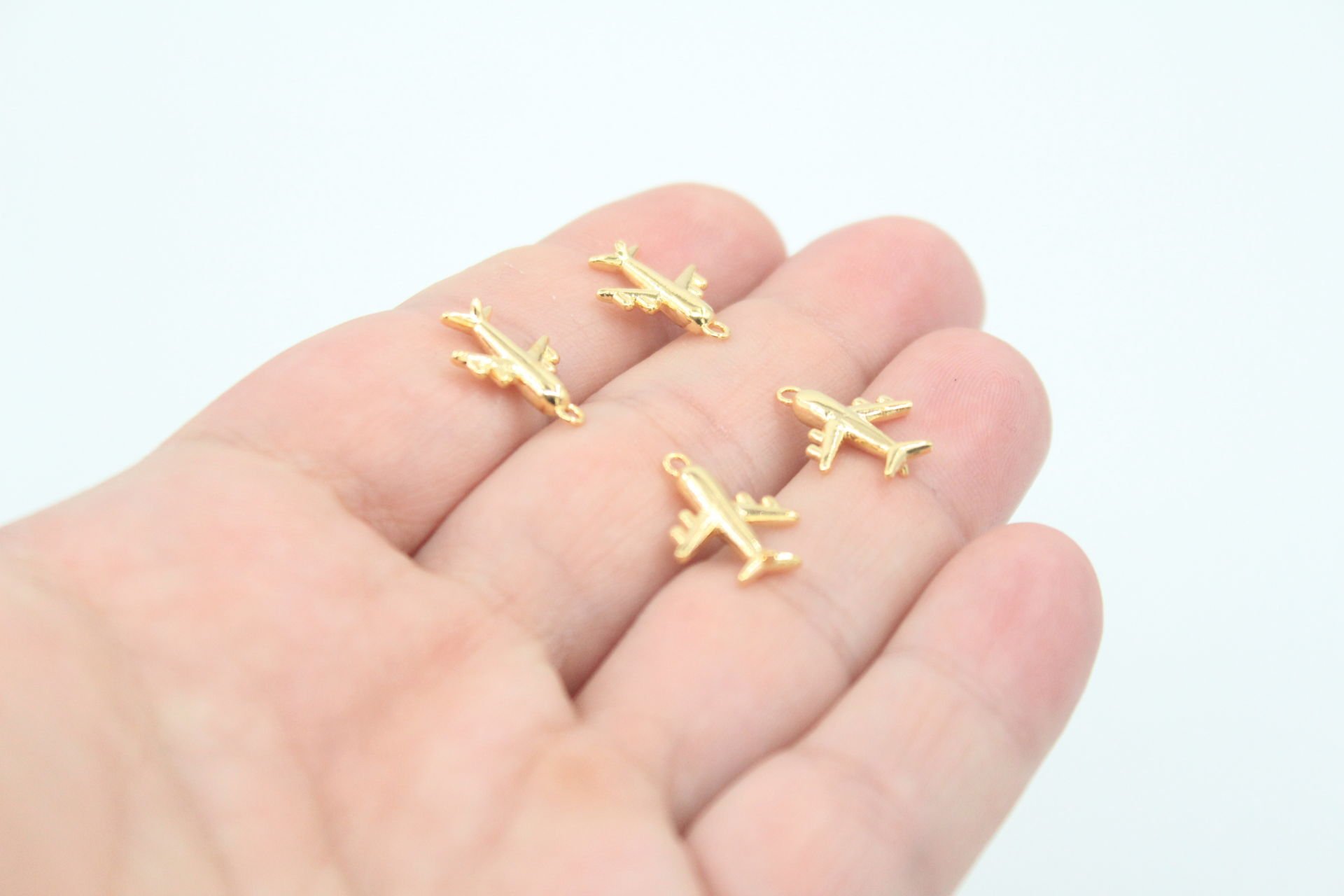 Altın Kaplama Uçak Kolye Ucu