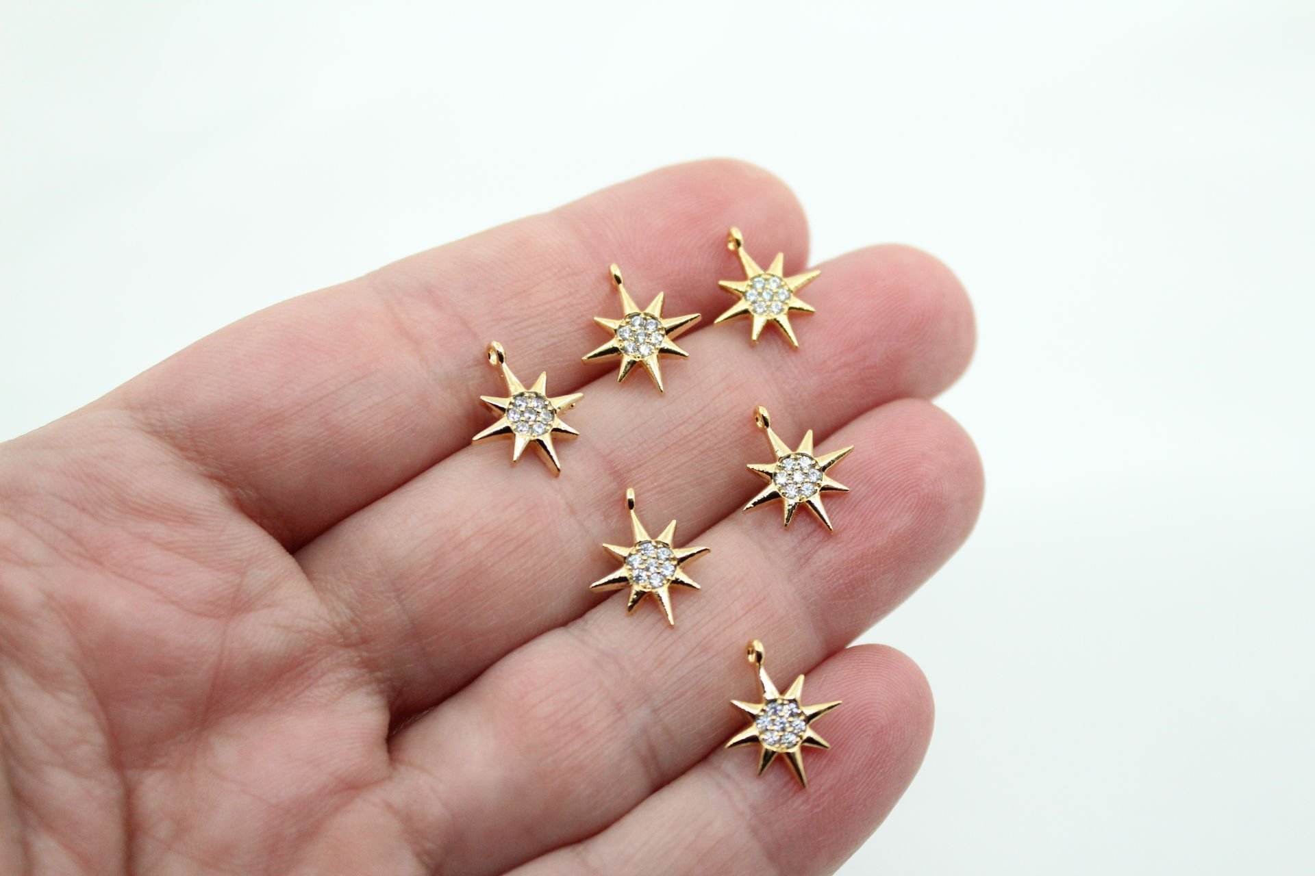 Altın Kaplama Zirkonlu Mini Yıldız