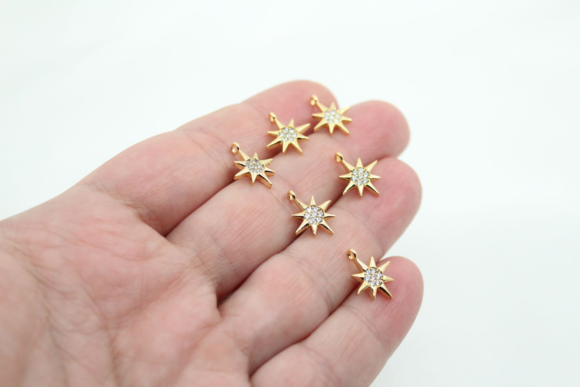 Altın Kaplama Zirkonlu Mini Yıldız