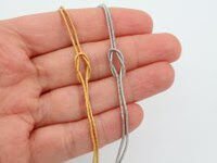 Rodyum Kaplama Düğüm Bileklik